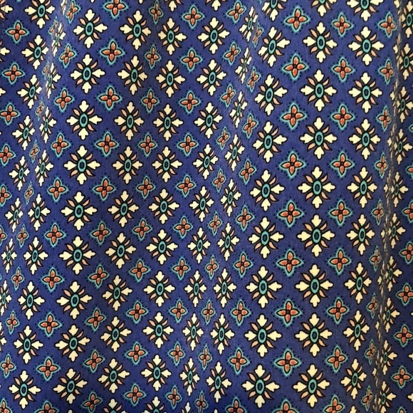 Talbots Diamond Floral Print Stretch Waist Pants with Pockets Size 12 - Picture 4 of 7